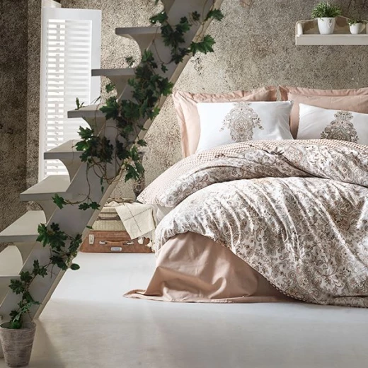 طقم لحاف بتصميم مطبوع, باللون البيج, حجم مجوز, 6 قطع من نوفا هوم طقم لحاف بتصميم مطبوع, باللون البيج, حجم مجوز, 6 قطع من نوفا هوم
