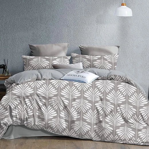 طقم وجه لحاف, بتصميم مطبوع, باللون الرمادي, بحجم مجوز من نوفا هوم طقم وجه لحاف, بتصميم مطبوع, باللون الرمادي, بحجم مجوز من نوفا هوم