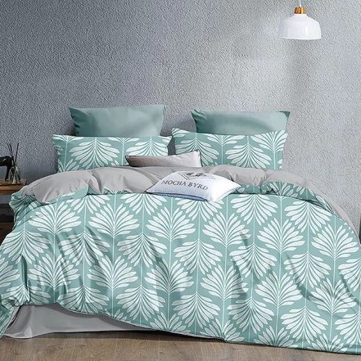 طقم وجه لحاف, بتصميم مطبوع, باللون الاخضر الفاتح, بحجم مجوز من نوفا هوم طقم وجه لحاف, بتصميم مطبوع, باللون الاخضر الفاتح, بحجم مجوز من نوفا هوم