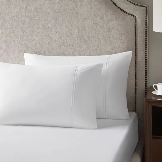 طقم شرشف مطاط, بحجم مجوز, باللون الابيض من نوفا هوم طقم شرشف مطاط, بحجم مجوز, باللون الابيض من نوفا هوم