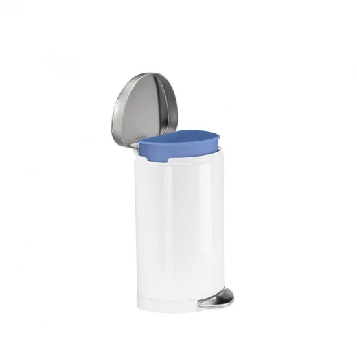 Simplehuman stainless steel trash bin, white color, 10 liter - Simplehuman - Image 4