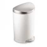 Simplehuman stainless steel trash bin, white color, 10 liter - Simplehuman