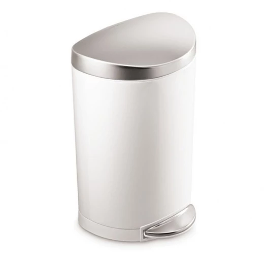 Simplehuman stainless steel trash bin, white color, 10 liter Simplehuman stainless steel trash bin, white color, 10 liter