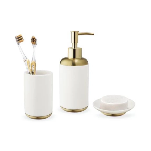 طقم حمام اداليان, باللون الابيض, 3 قطع من مدام كوكو - مدام كوكو - Image 2