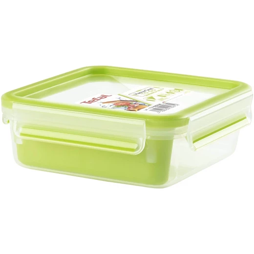 Tefal Food Container, Square Shape, Green Color, 0.85 Liter - Tefal - Image 2