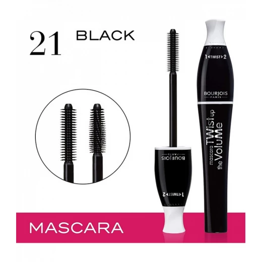 Bourjois Twist Up Extreme Fiber Mascara 24 Black Lash Volume and Length Enhancer 8ml - Bourjois - Image 2
