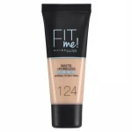 كريم اساس فيت مي غير لامع ويغطي المسام، درجة رقم 124 من ميبيلين نيويورك - Maybelline
