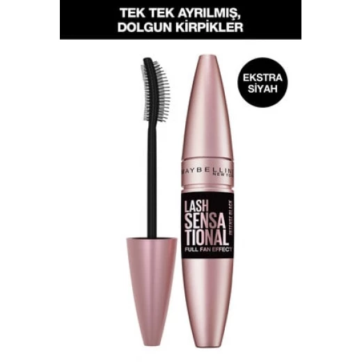 ماسكارا بتأثير وكثافة عالية, أسود شديد من ميبيلين نيويورك - Maybelline - Image 2