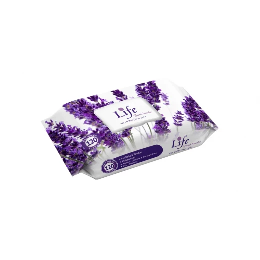 Life Wet Wipes 120 Sheets, Fresh Lavender Life Wet Wipes 120 Sheets, Fresh Lavender