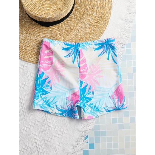 Boys Swim Shorts, Floral Tropical Design - Image 3