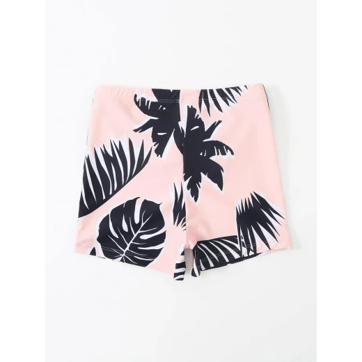 Boys Swim Shorts, Tropical Design - Image 2