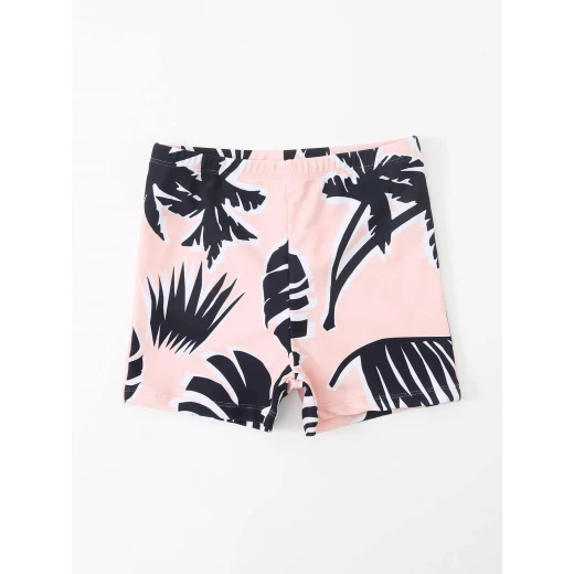Boys Swim Shorts, Tropical Design - Image 3