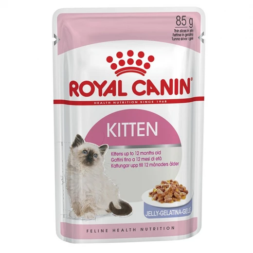 طعام القطط الصغيرة جيلي للقطط ، 85 جم من رويال كانين طعام القطط الصغيرة جيلي للقطط ، 85 جم من رويال كانين