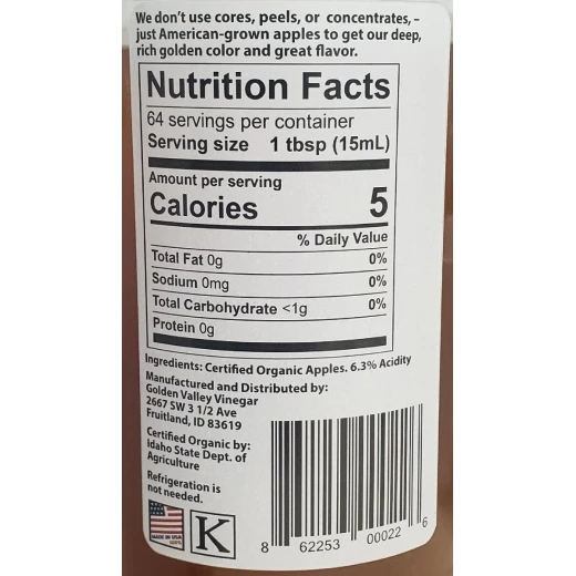 Fairchilds Organic Apple Cider Vinegar, 946 Ml - Fairchilds - Image 3