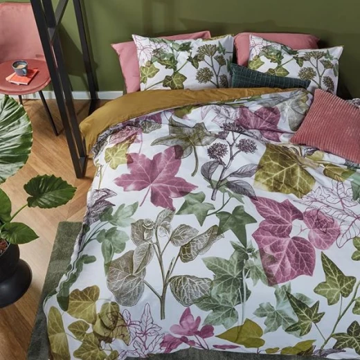 Bedding House, Soft Linen Duvet cover, 3 Pieces, King Size, Ivy Multicolor Design - Bedding House - Image 3