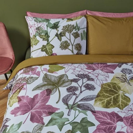 Bedding House, Soft Linen Duvet cover, 3 Pieces, King Size, Ivy Multicolor Design Bedding House, Soft Linen Duvet cover, 3 Pieces, King Size, Ivy Multicolor Design