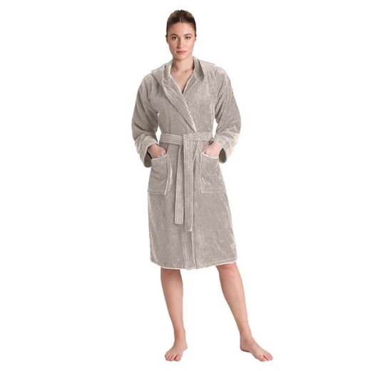 Cannon Plain Bathrobe Cotton, Dark Beige Color - Cannon - Image 2