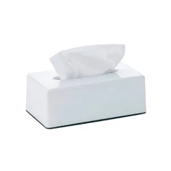 Kela Facial Tissue Box, White Color, Panno Rectangular Design