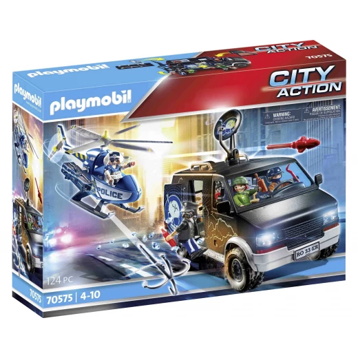 Playmobil Helicopter Pursuit With Runaway Van Playmobil Helicopter Pursuit With Runaway Van