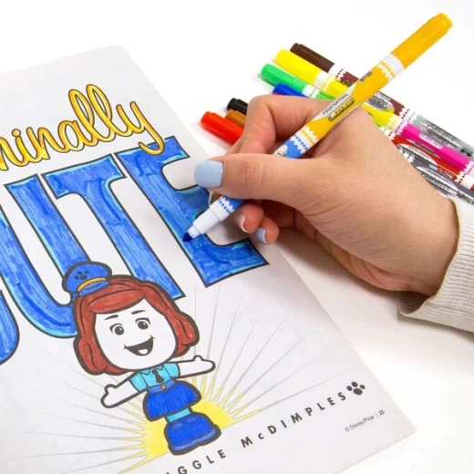 Bazic Double Tip Washable Markers, 8 Markers - Carioca - Image 4