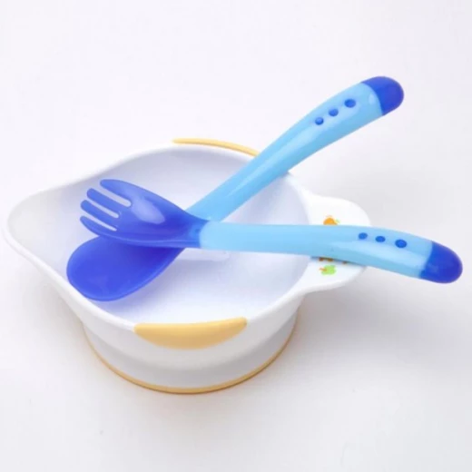 Smart Baby Spoons and Forks Feeding Set, Blue Color - Smart Baby - Image 3