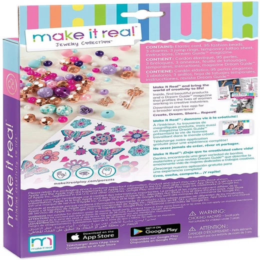 Make It Real Bedazzled Charm Bracelets, Blooming Creativity, 104 Pieces - Make it real - Image 2