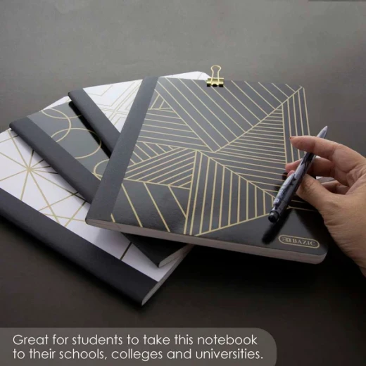دفتر ملاحظات بتصميم هندسي, 80 صفحه من بازيك - بازيك - Image 3