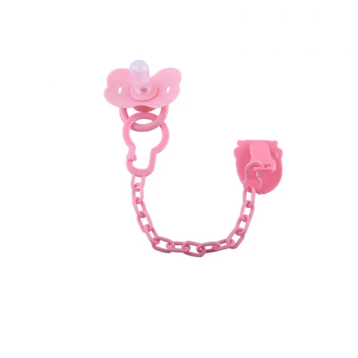 لهاية سيليكون مع سلسلة، باللون الزهري من سمارت بيبي لهاية سيليكون مع سلسلة، باللون الزهري من سمارت بيبي