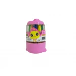 Wax Colors Pocket, Pink Color, 12 Colors - Amigo