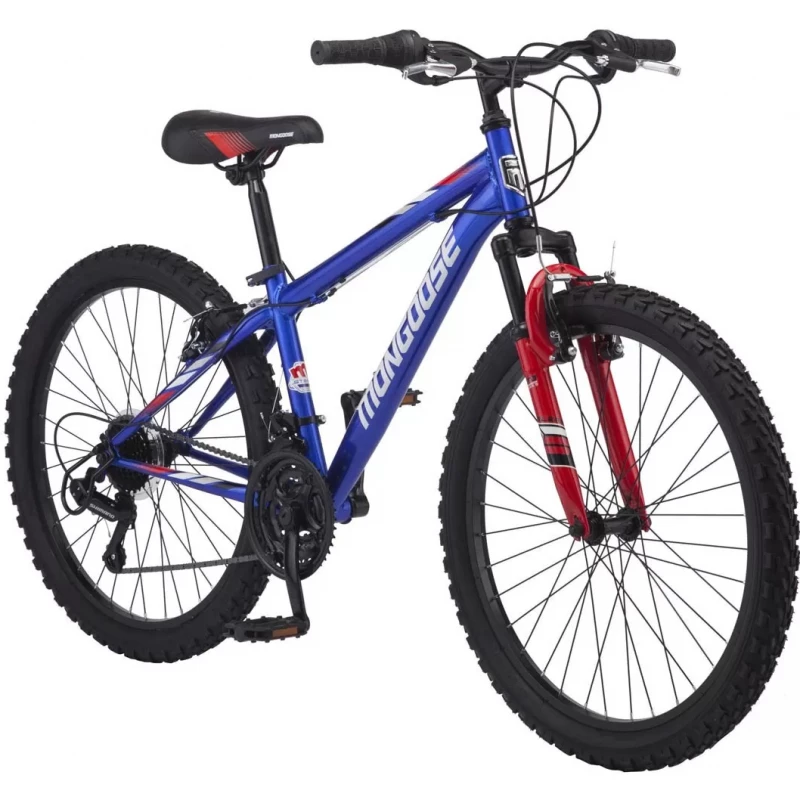 Mongoose Boys Bike, Mountain Cycle, Blue Color , 60.96 Cm - Mongoose