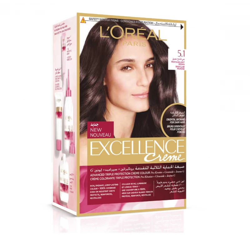 L'Oreal Paris Excellence Creme Haircolor, Number 5.1 - L'Oreal Paris
