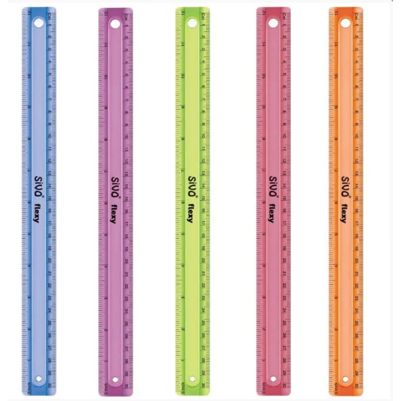 Sivo Flexy Shatter Proof Scales, Assorted Colors, 30 Cm, 1 Piece - Sivo