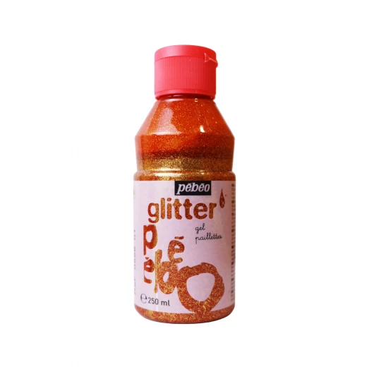 Pebeo Glitter Gel, Orange Color, 250 Ml Pebeo Glitter Gel, Orange Color, 250 Ml