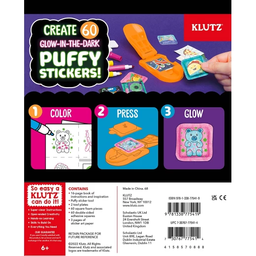Klutz Make Your Own Glow In The Dark Puffy Stickers - Klutz - Image 3