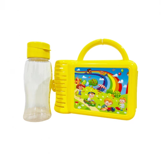 Tuffex Lunch Box With Water Bottle, Yellow Color - Tuffex - Image 2