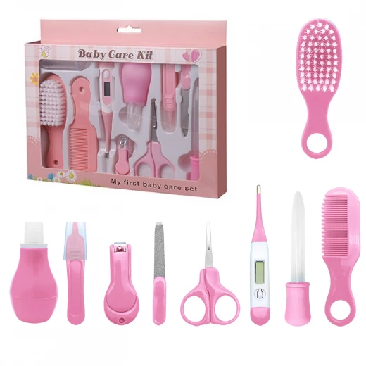 Newborn Baby Grooming Kit, 10 Pcs, Pink Newborn Baby Grooming Kit, 10 Pcs, Pink