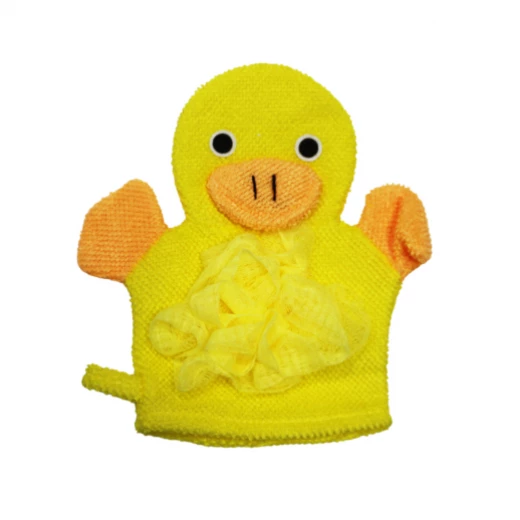 Polyester Wash Mitten, Yellow Polyester Wash Mitten, Yellow