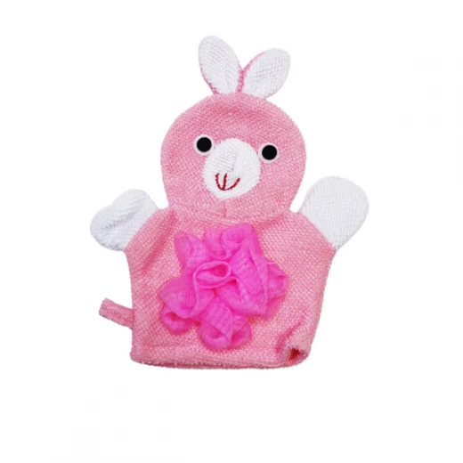 Polyester Wash Mitten,Pink Polyester Wash Mitten,Pink