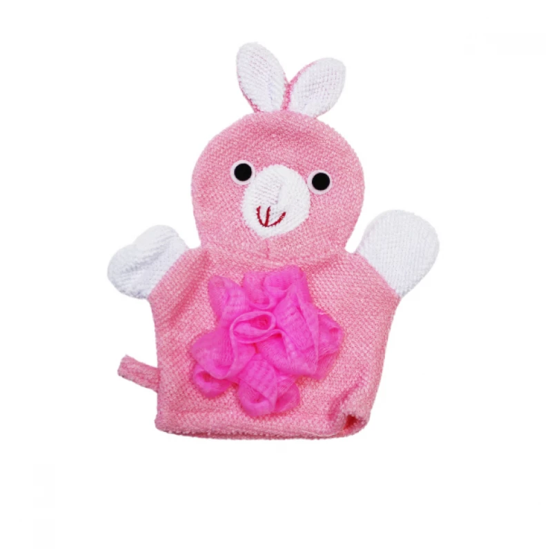 Polyester Wash Mitten,Pink