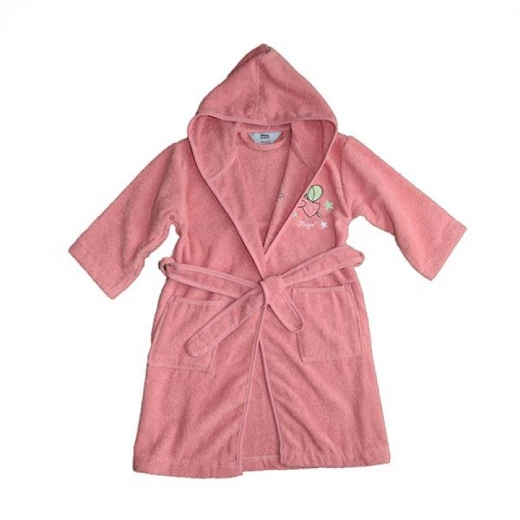 Nova home kids bath robe kiddy, dark pink and pink color,9-12 years Nova home kids bath robe kiddy, dark pink and pink color,9-12 years