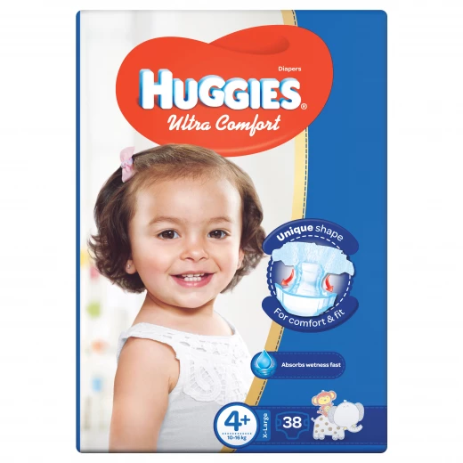 حفاضات أطفال مقاس 4+, الوزن 10-16 كجم, 38 حفاضة من هجيز حفاضات أطفال مقاس 4+, الوزن 10-16 كجم, 38 حفاضة من هجيز