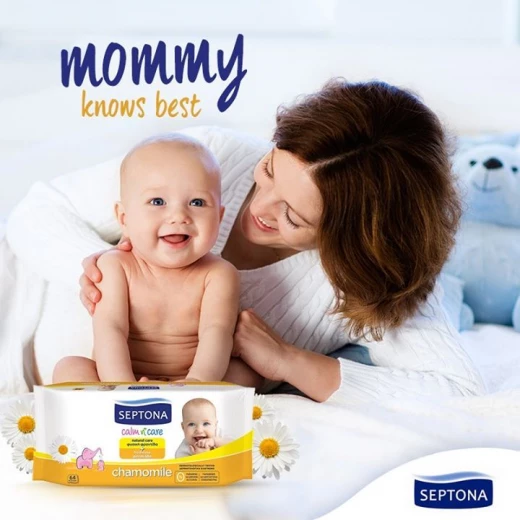 Septona Baby Wipes Chamomile, 64 Pieces - Septona - Image 2