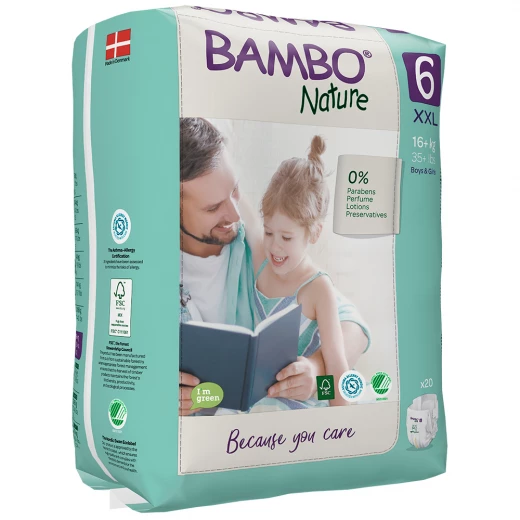 Bambo Nature Diapers, Size 6, 16+ Kg, 20 Diapers Bambo Nature Diapers, Size 6, 16+ Kg, 20 Diapers