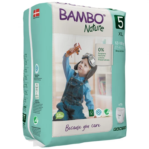 Bambo Nature Pants Size 5 (12-18 Kg), 19 diapers Bambo Nature Pants Size 5 (12-18 Kg), 19 diapers