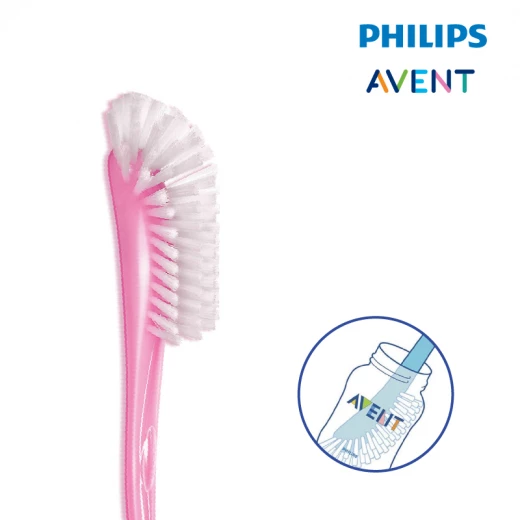 Philips Avent Bottle and Nipple brush, Pink - Philips Avent - Image 2