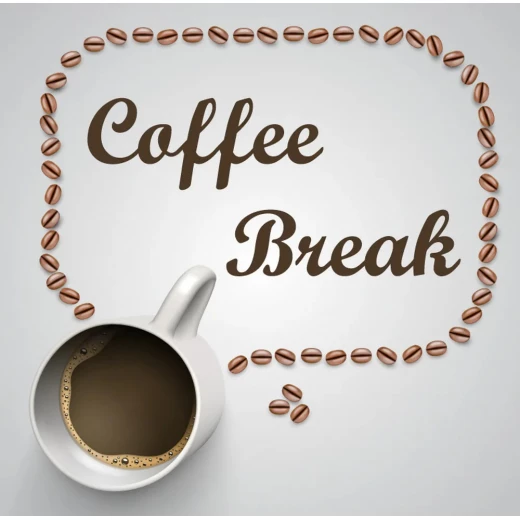 كوب قهوة, بتصميم كلمة كوفي بريك, باللون الأبيض من دمية - دمية - Image 2