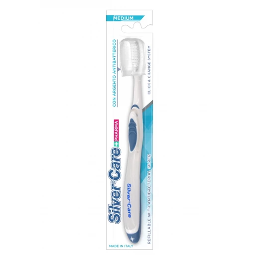 Silver Care Medium Toothbrush One Heads Silver Care Medium Toothbrush One Heads