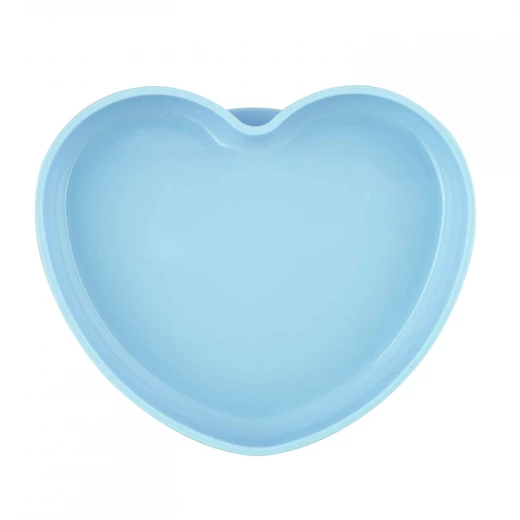 Chicco Easy Plate Silicone Heart Shaped Dish, Blue Color, +9 Months - Chicco - Image 3