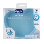 Chicco Easy Plate Silicone Heart Shaped Dish, Blue Color, +9 Months - Chicco