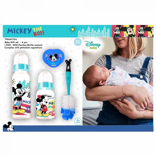Disney Mickey Mouse Baby Gift Set of 4 Pieces, Blue Color - Disney - Image 2